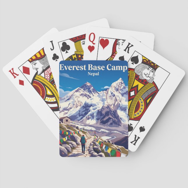 Everest-Basislager-Trekking Nepal Spielkarten (Rückseite)