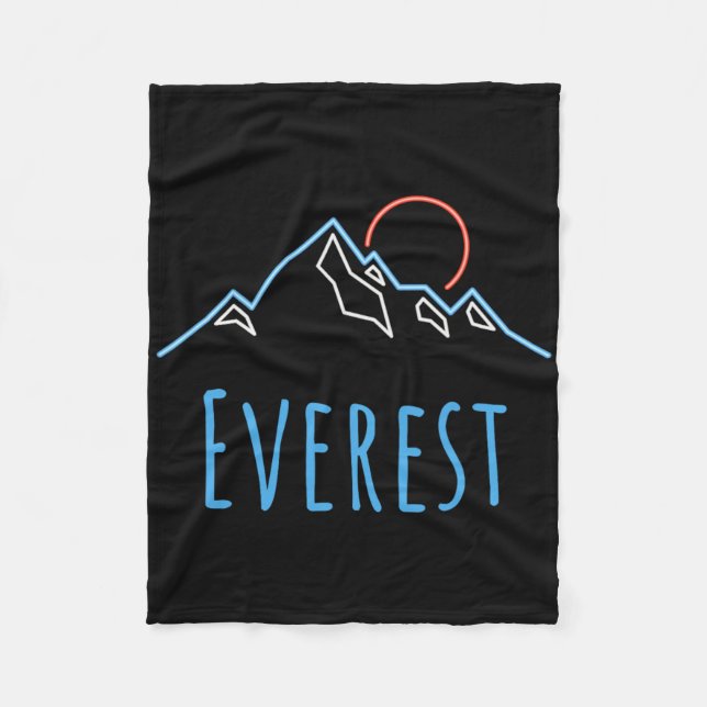 Everest - Bergsteiger Retro Wandern Noveltät  Fleecedecke (Vorderseite)