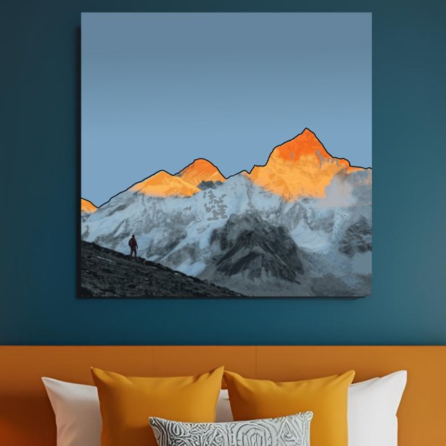 Everest Sunrise Kala Patthar Motivational Artwork Leinwanddruck (Von Creator hochgeladen)
