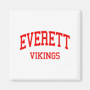 Everett High School HS Lansing MI Retro Magnet
