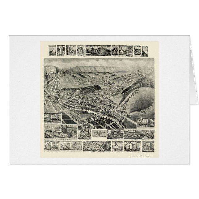 Everett, panoramische Karte PAs - 1905 (Vorderseite (Horizontal))