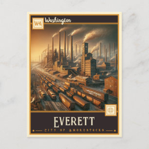 Everett, Washington  Vintag Postkarte
