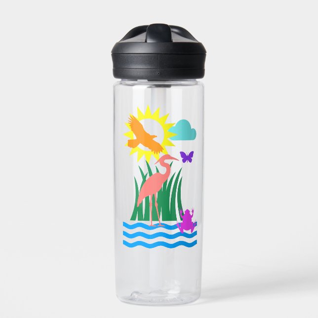 Everglade Kreaturen Trinkflasche (Vorderseite)