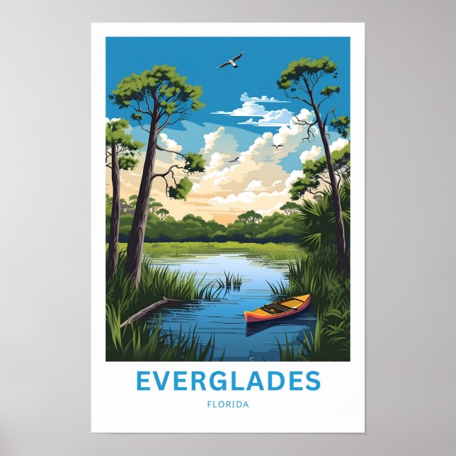 Everglades Florida Travel Print Poster (Vorne)