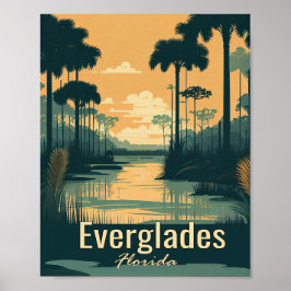 Everglades Minimalistisch Vintag Art Poster