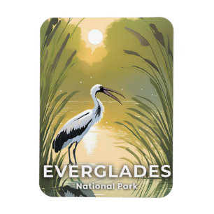 Everglades National Park Wasserfarben-Storch Magnet