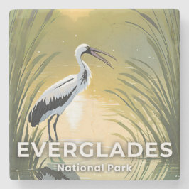 Everglades National Park | Watercolor Stork Steinuntersetzer
