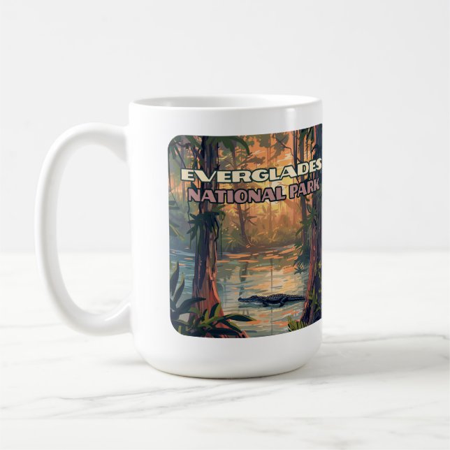 Everglades Nationalpark Alligator Sumpf Florida Kaffeetasse (Links)