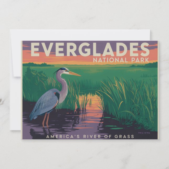 Everglades-Nationalpark Feiertagskarte (Vorderseite)