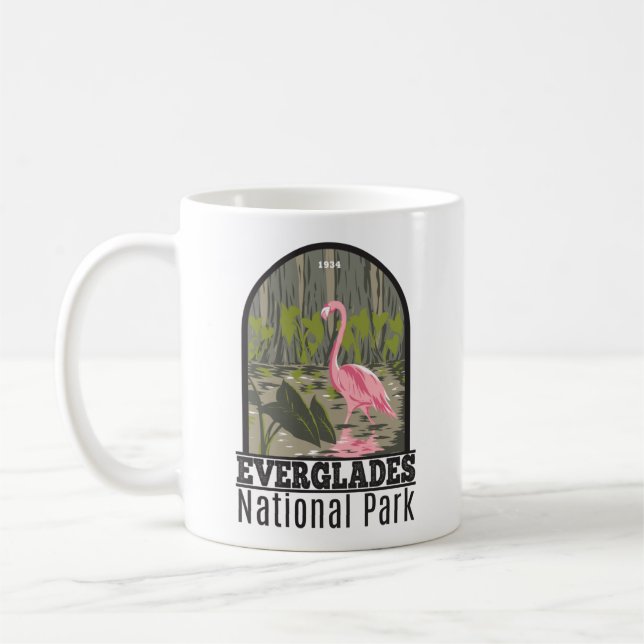 Everglades Nationalpark Florida Flamingo Vintag Kaffeetasse (Links)