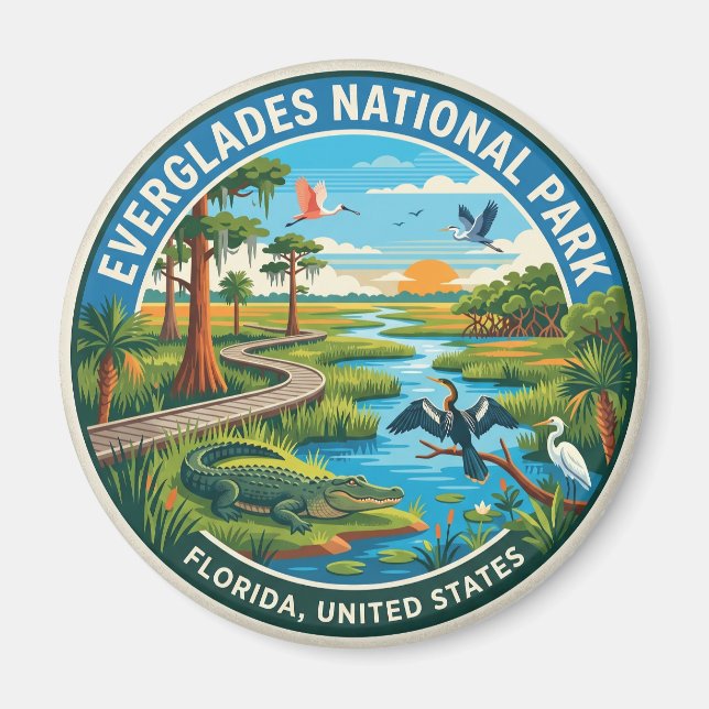Everglades Nationalpark Florida Magnet (Vorne)