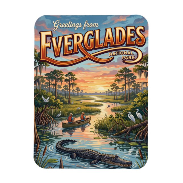Everglades Nationalpark Florida Magnet (Vertikal)