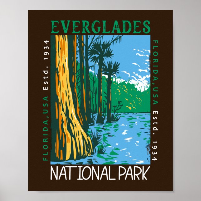 Everglades Nationalpark Florida Poster (Vorne)