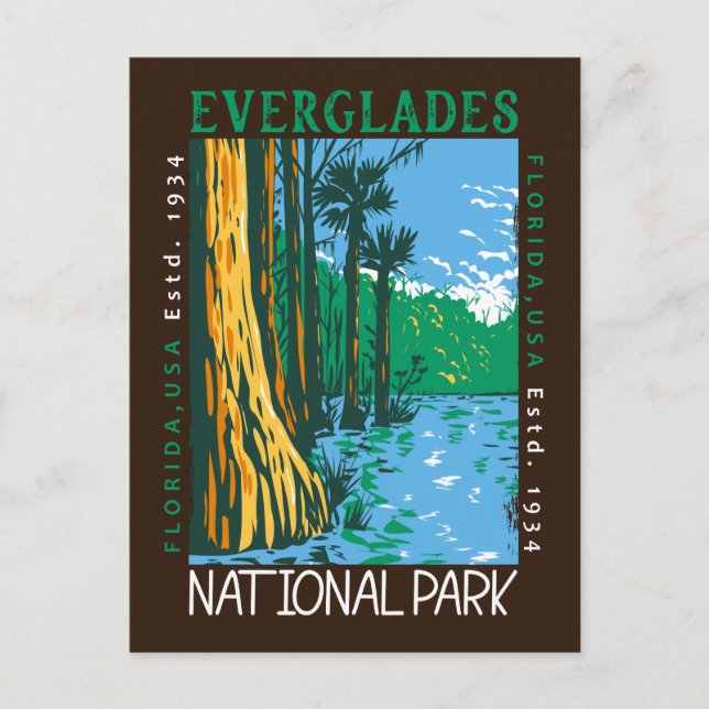 Everglades Nationalpark Florida Postkarte (Vorderseite)
