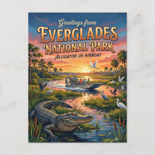 Everglades-Nationalpark Florida Postkarte