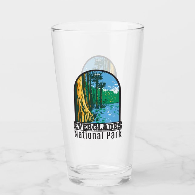 Everglades Nationalpark Florida Vintag Glas (Vorderseite)