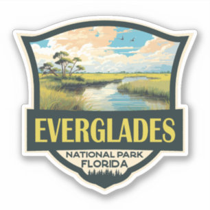 Everglades Nationalpark Illustration Aufkleber