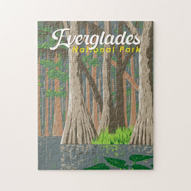 Everglades Nationalpark Illustration Puzzle (Vertikal)