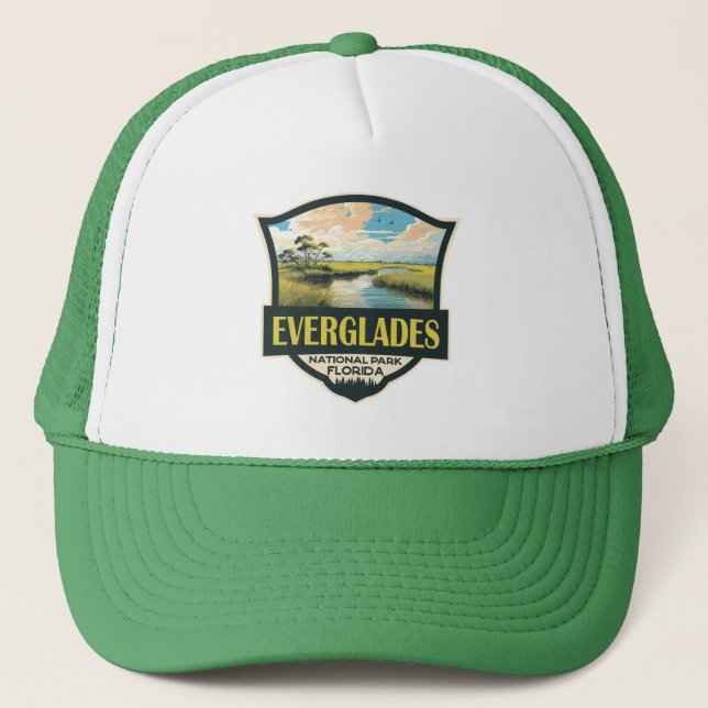 Everglades Nationalpark Illustration Truckerkappe (Vorderseite)