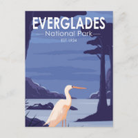 Everglades Nationalpark Nacht Reiher Vintage