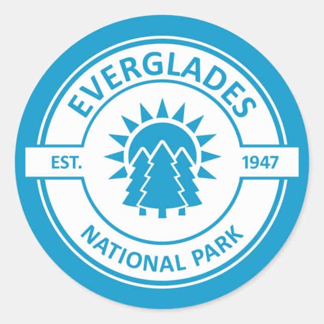 Everglades-Nationalpark Runder Aufkleber (Vorderseite)