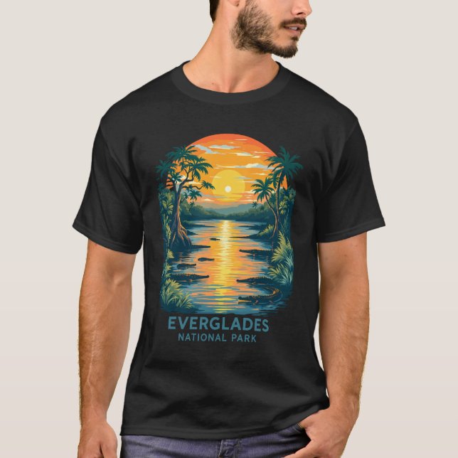 Everglades Nationalpark - Sonnenuntergang mit Alli T-Shirt (Vorderseite)