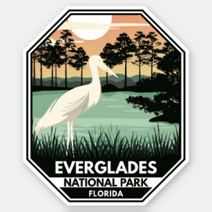 Everglades Nationalpark Sunset Vintag Aufkleber
