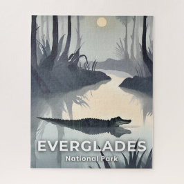 Everglades Nationalpark | Wasserfarben-Alligator Puzzle