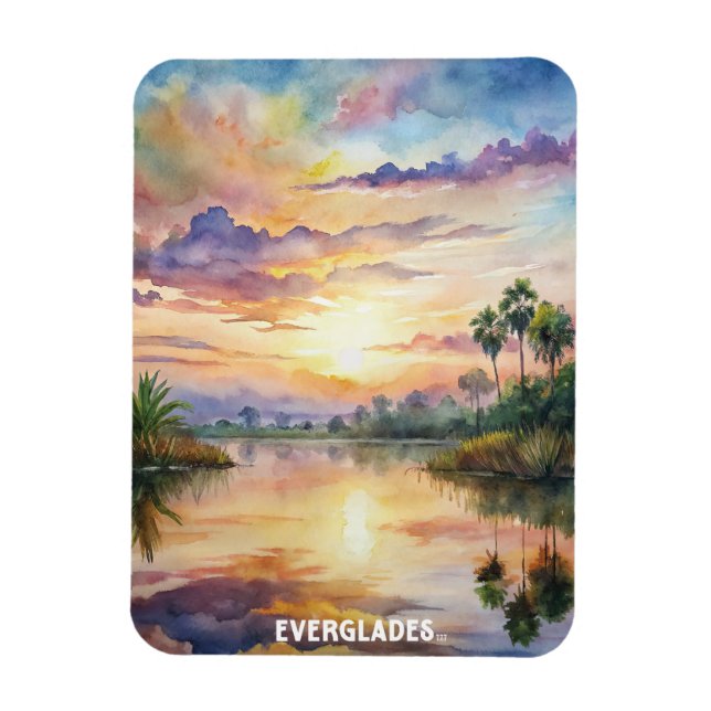 Everglades Nationalpark Wasserfarbenen Malereien Magnet (Vertikal)