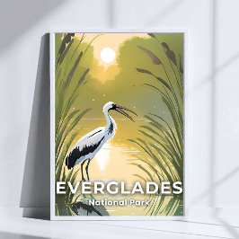 Everglades-Nationalpark | Wasserfarbstorch Poster
