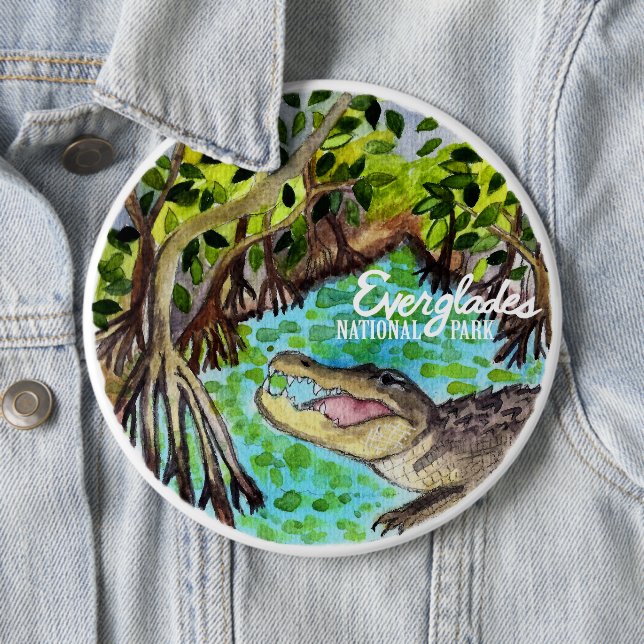 Everglades Nationalpark Watercolor Button (Beispiel)