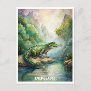 Everglades Nationalpark Watercolor Postkarte