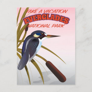 Everglades Vintage Reiseplakat. Postkarte