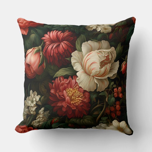 Everglow Weihnachten Florals Botanical Kissen (Vorderseite)