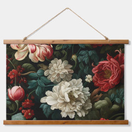 Everglow Weihnachten Florals Botanical Wandteppich Mit Holzrahmen