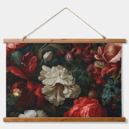 Everglow Weihnachten Florals Botanical Wandteppich Mit Holzrahmen