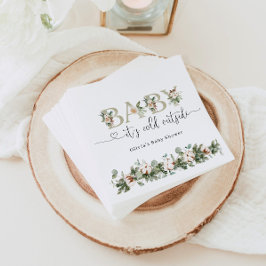 Evergreen Baby kalt draußen Baby Dusche Serviette