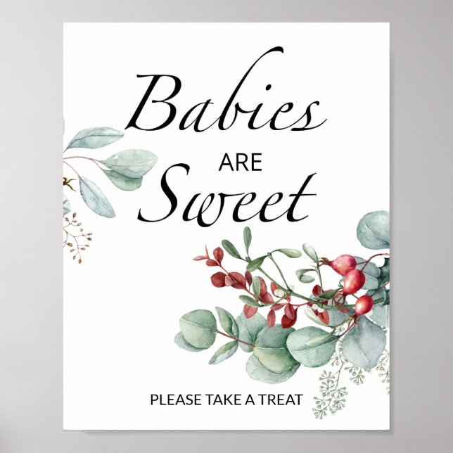 Evergreen Babys sind süß und nehmen eine Leckerei Poster (Vorne)