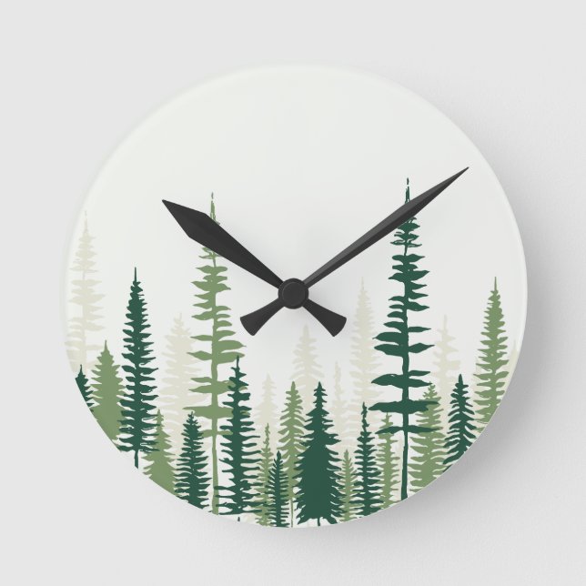 Evergreen Charm Runde Wanduhr (Vorderseite)