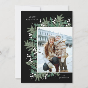 Evergreen Chef Weihnachts-Flat Foto-Karte