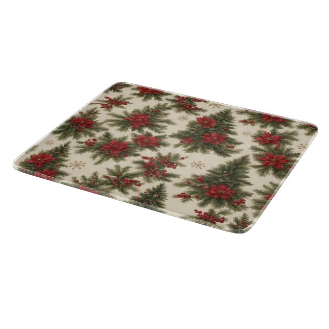 Evergreen Christmas Charm Cutting Board Schneidebrett (Ecke)
