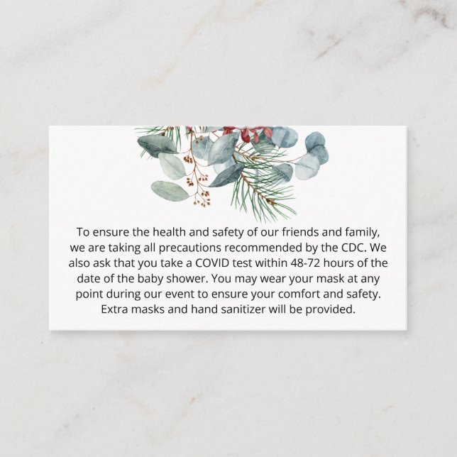 Evergreen Christmas Custom Notes Begleitkarte (Vorderseite)