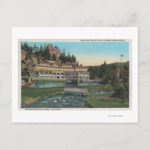 Evergreen, CO - Troutdale Hotel, Bärengraben Postkarte