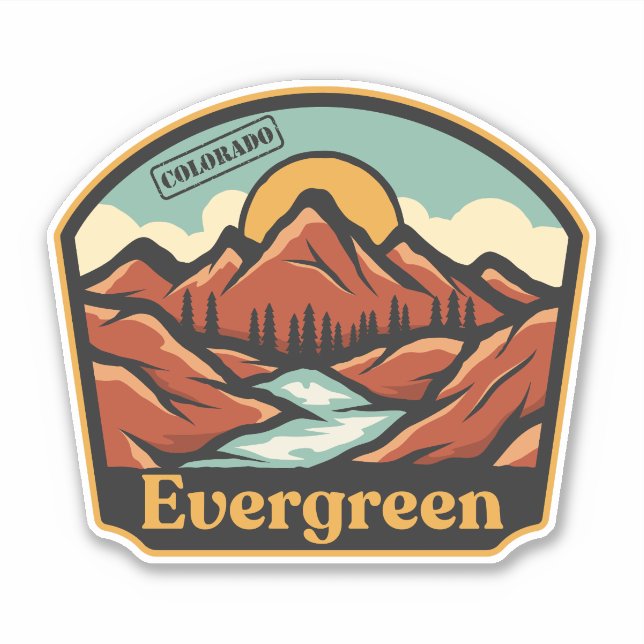 Evergreen, Colorado Sticker (Vorderseite)