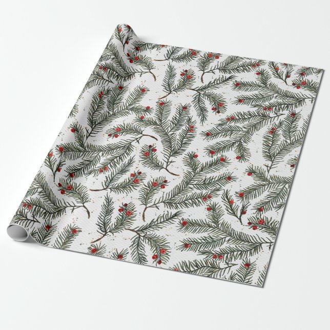 Evergreen Elegance Geschenkpapier (Ungerollt)