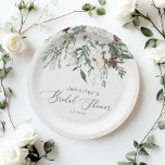 Evergreen elegantes Brautparty Pappteller<br><div class="desc">Evergreen elegante Brautparty Paper Teller Matching Artikel verfügbar.</div>