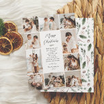 Evergreen Erinnerungen | 10 Fotocollage Weihnachte Feiertagskarte<br><div class="desc">Eine elegante und zeitlose Weihnachtskarte. Dieses Design zeigt eine Collage von 10 handverlesenen Fotos, eine Kombination aus sechs Quadrat, zwei Landschaften, und zwei Portrait-Fotos, die um den Kartenrand angeordnet sind. In der Mitte der Karte ist "Frohe Weihnachten" in schicker Schrift-Kalligrafie geschrieben. Unten ist Platz für eine individuelle Urlaubsnachricht. Es gibt...</div>
