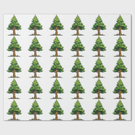 Evergreen forest geschenkpapier