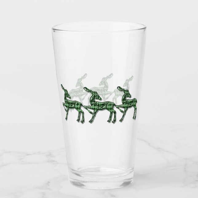 Evergreen Forest Raute Weihnachtsmann Glas (Vorderseite)