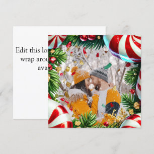 Evergreen Foto Grenze mit Minze für Weihnachten